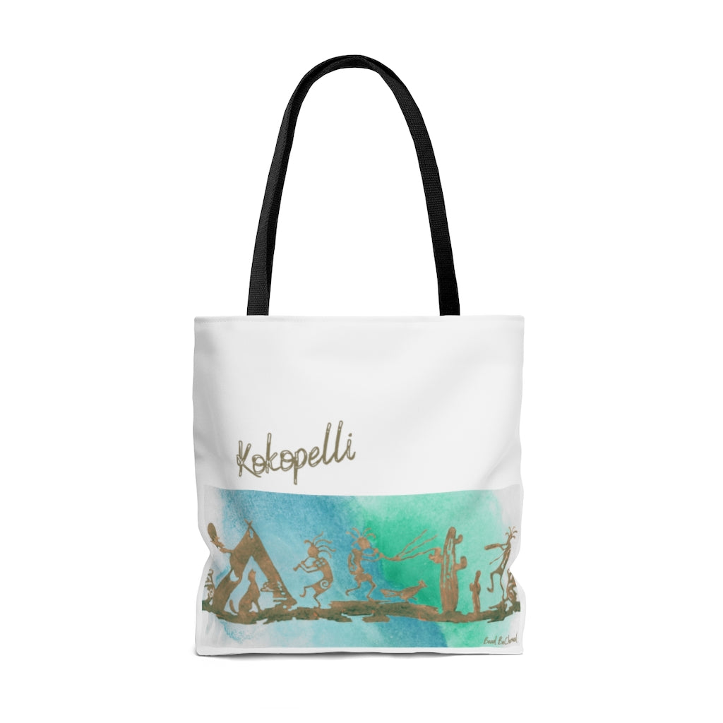 Bronze Kokopelli Tote Bag