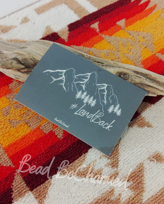 Stickers, 'Land Back' - Kiss-Cut Vinyl Stickers, Indigenous Justice Awareness Sticker