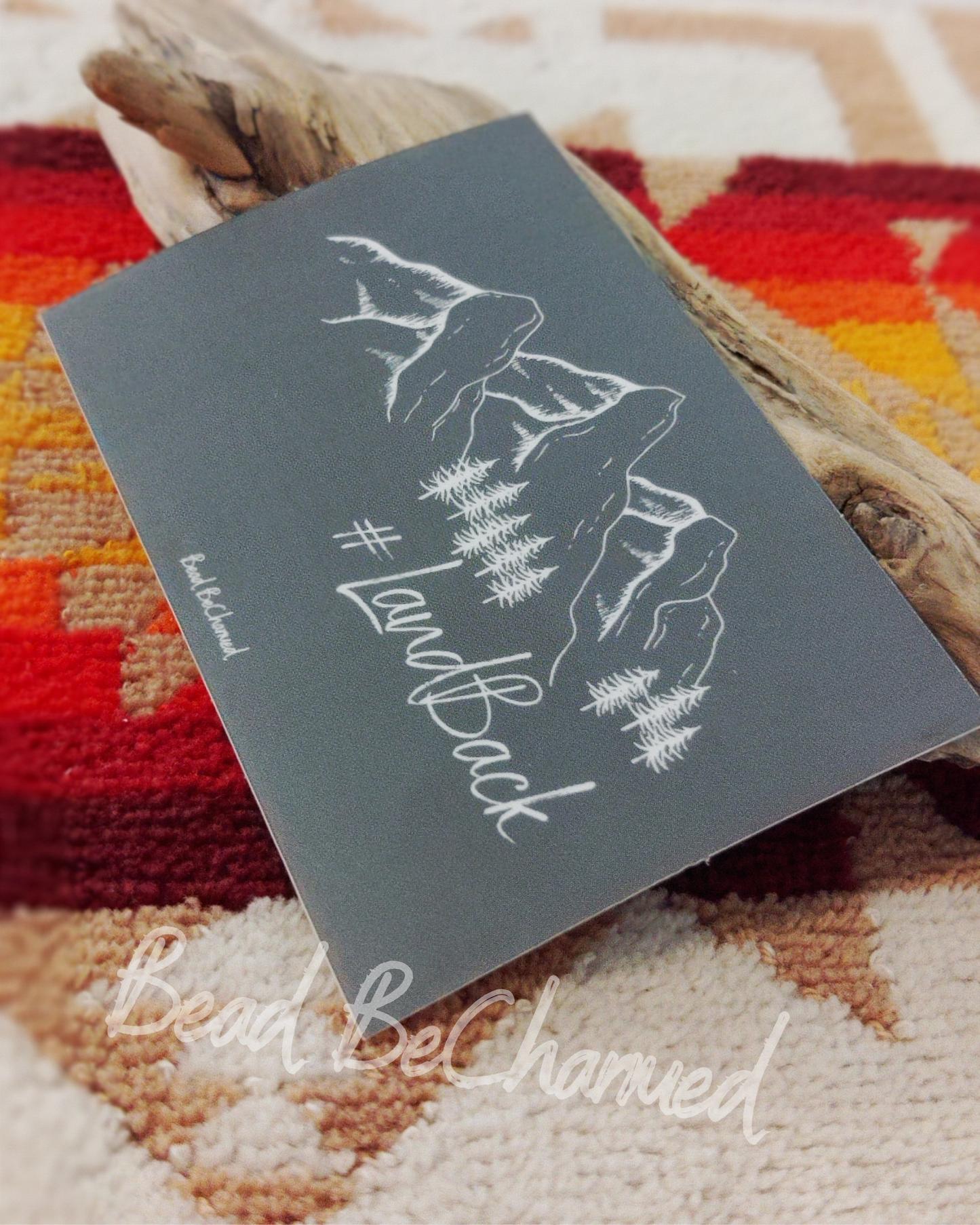 Stickers, 'Land Back' - Kiss-Cut Vinyl Stickers, Indigenous Justice Awareness Sticker