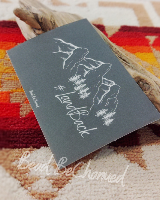 Stickers, 'Land Back' - Kiss-Cut Vinyl Stickers, Indigenous Justice Awareness Sticker