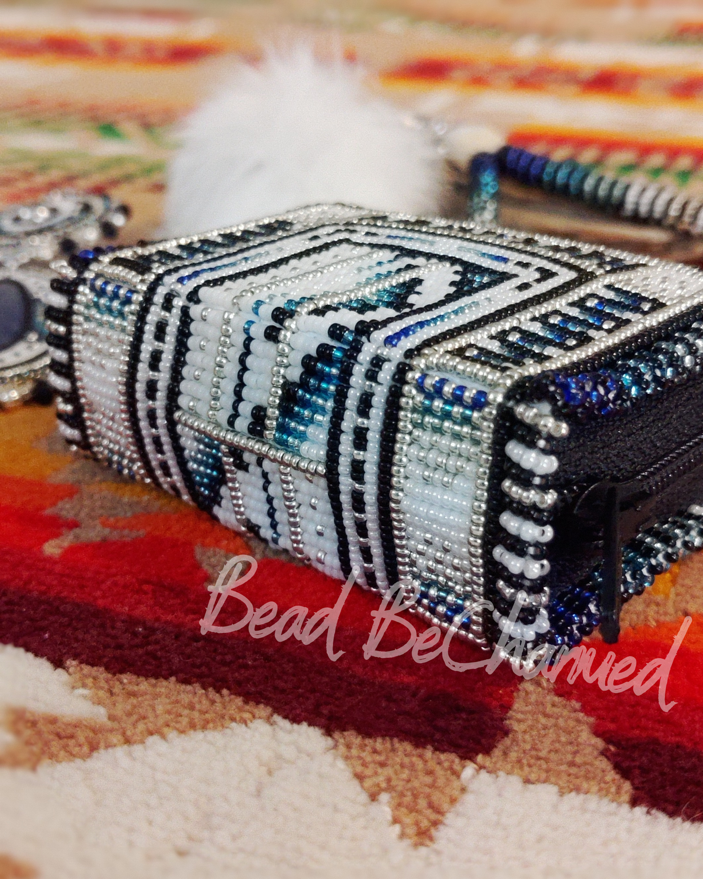 Purses, 'Nordic Mini Set' - Handbeaded 3-Piece Coin Purse, Earrings and Wristlet Set