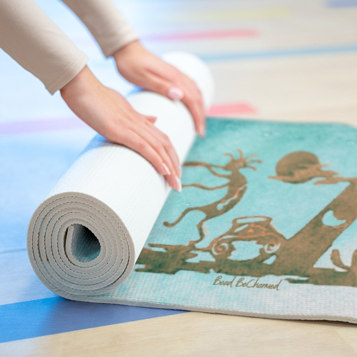 Bronze Kokopelli Foam Yoga Mat
