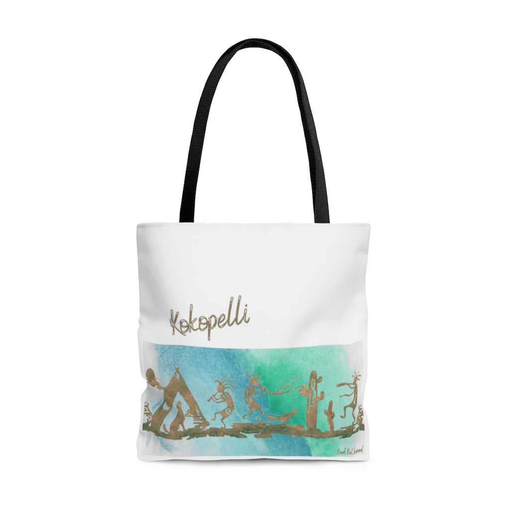 Bronze Kokopelli Tote Bag